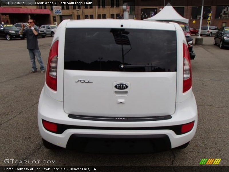 Clear White / Black Soul Logo Cloth 2013 Kia Soul +