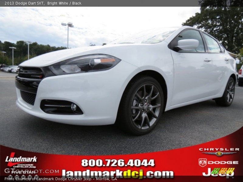 Bright White / Black 2013 Dodge Dart SXT