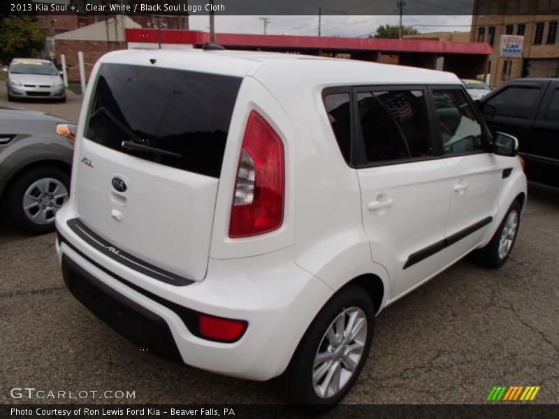 Clear White / Black Soul Logo Cloth 2013 Kia Soul +