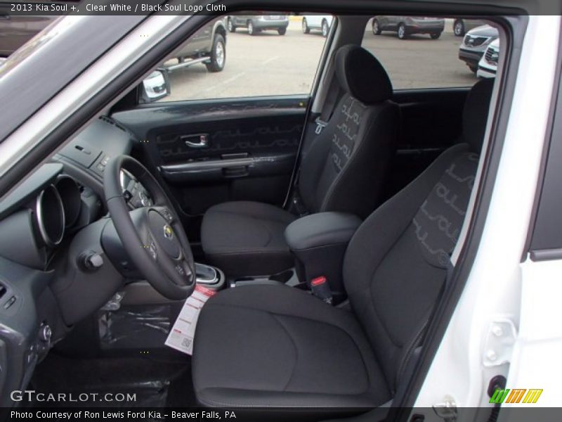 Clear White / Black Soul Logo Cloth 2013 Kia Soul +