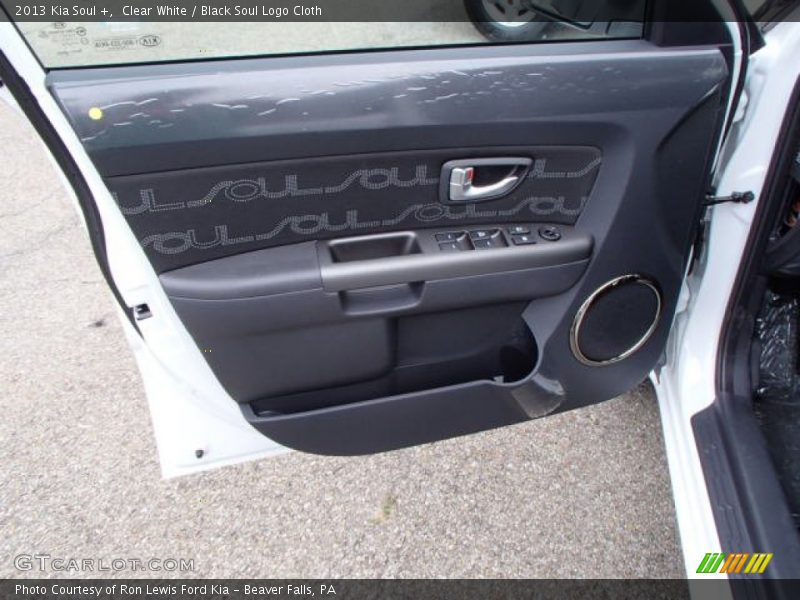 Clear White / Black Soul Logo Cloth 2013 Kia Soul +