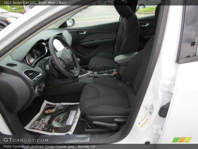 Bright White / Black 2013 Dodge Dart SXT