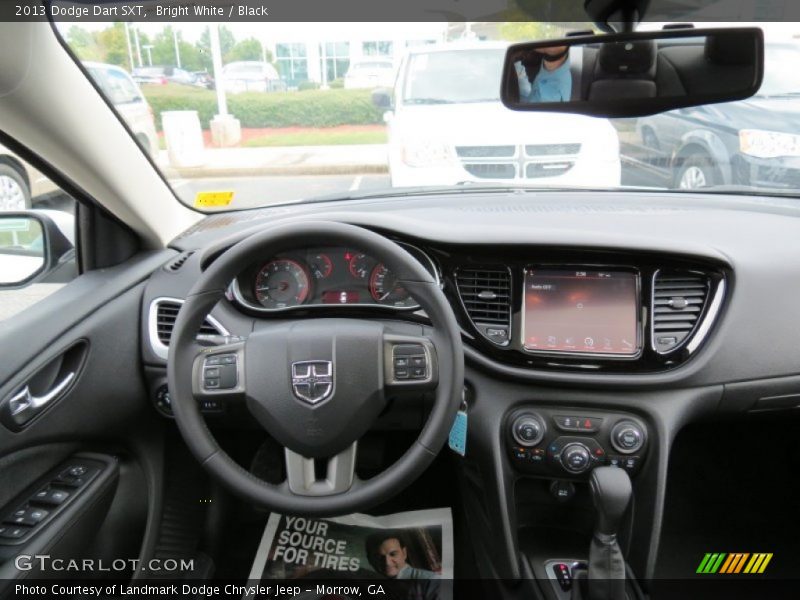 Bright White / Black 2013 Dodge Dart SXT