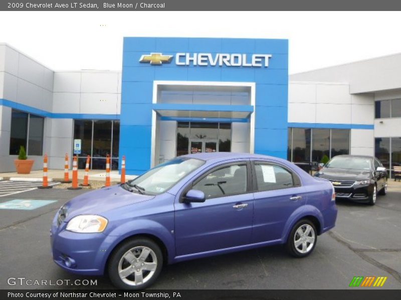 Blue Moon / Charcoal 2009 Chevrolet Aveo LT Sedan