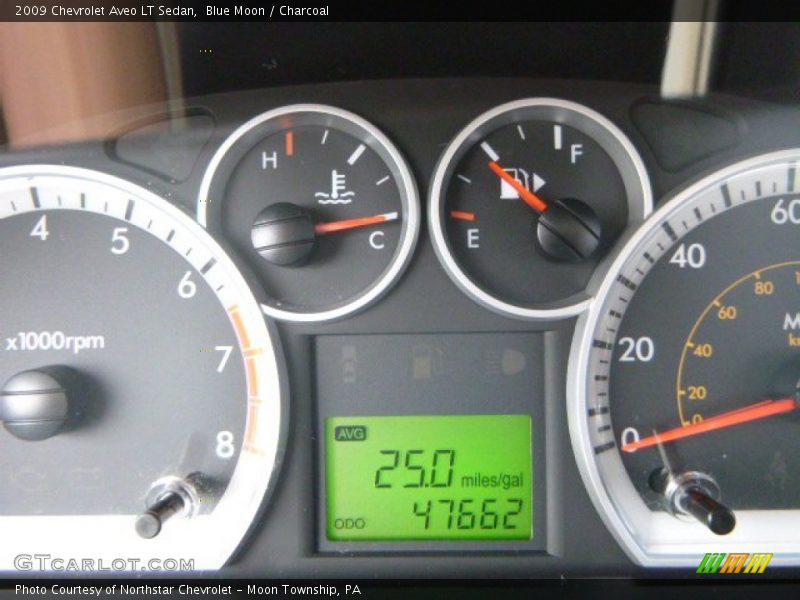 Blue Moon / Charcoal 2009 Chevrolet Aveo LT Sedan