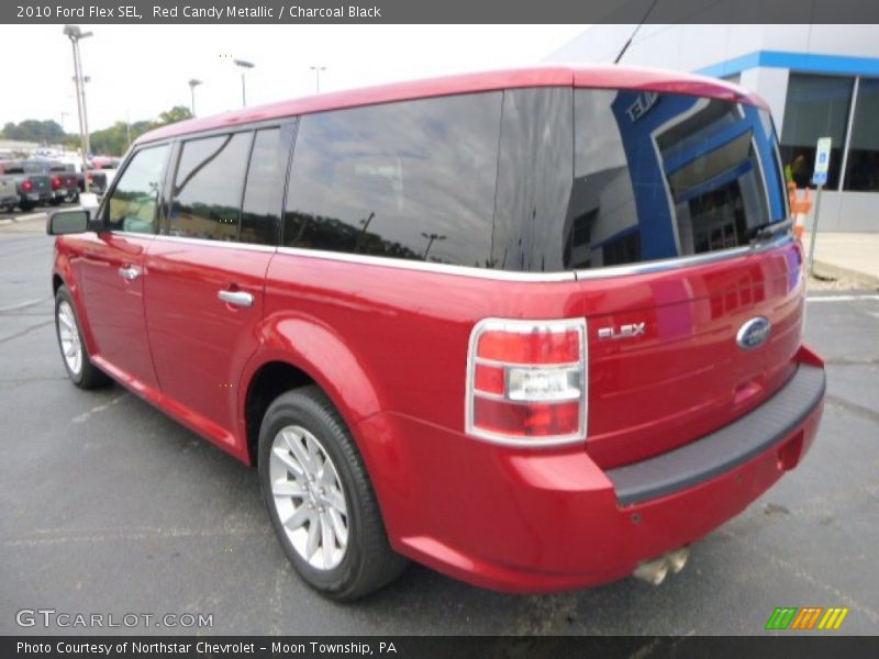Red Candy Metallic / Charcoal Black 2010 Ford Flex SEL