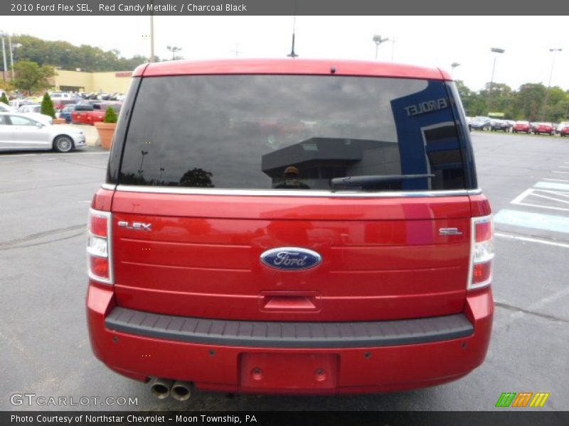 Red Candy Metallic / Charcoal Black 2010 Ford Flex SEL