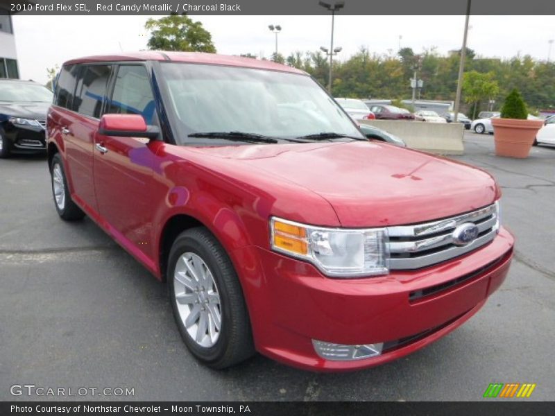 Red Candy Metallic / Charcoal Black 2010 Ford Flex SEL