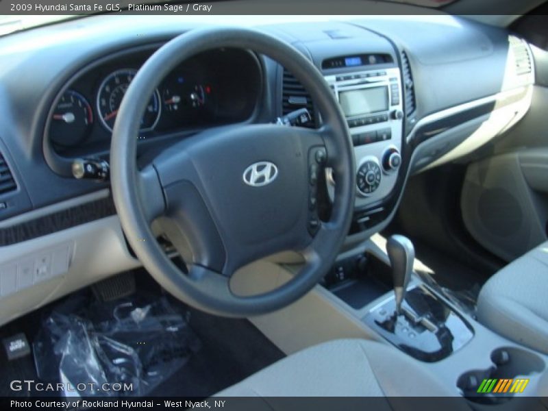 Platinum Sage / Gray 2009 Hyundai Santa Fe GLS
