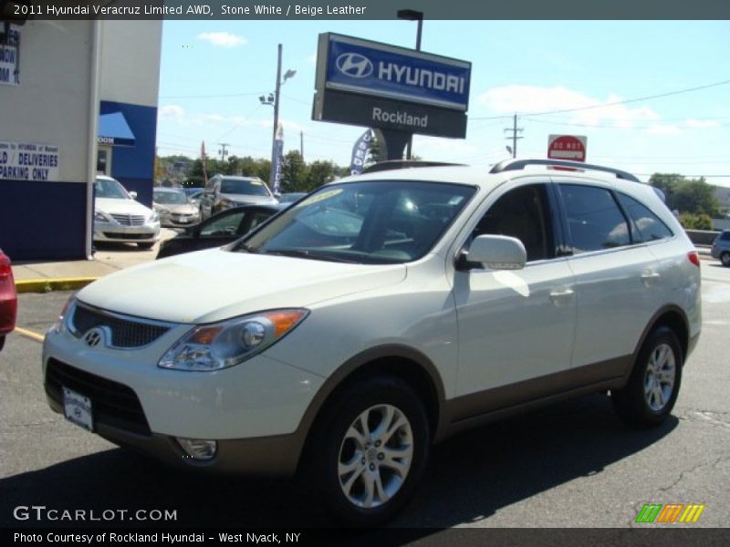 Stone White / Beige Leather 2011 Hyundai Veracruz Limited AWD