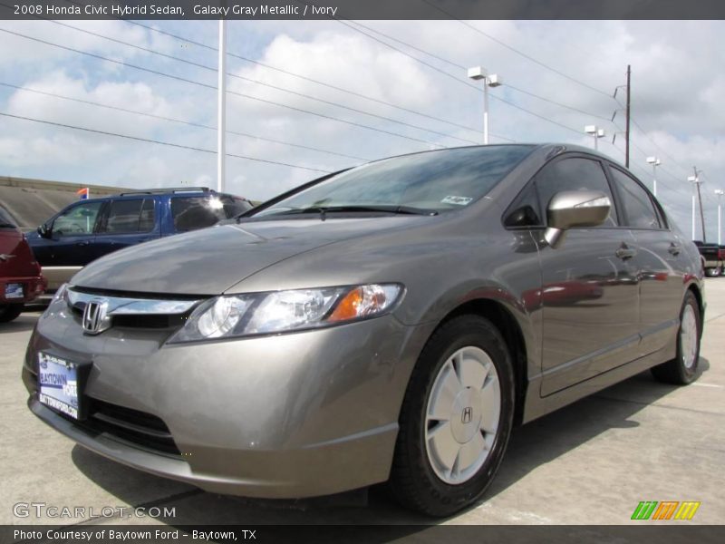 Galaxy Gray Metallic / Ivory 2008 Honda Civic Hybrid Sedan