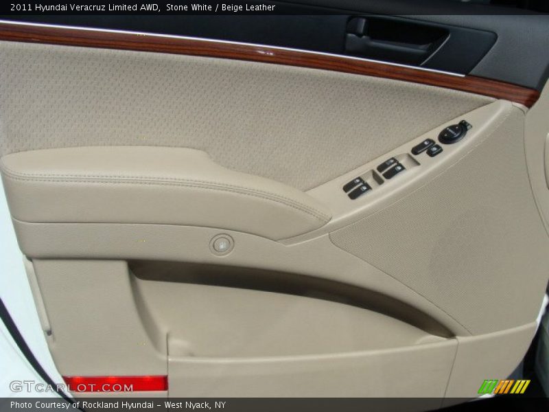 Stone White / Beige Leather 2011 Hyundai Veracruz Limited AWD