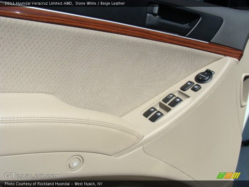 Stone White / Beige Leather 2011 Hyundai Veracruz Limited AWD