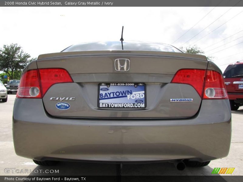 Galaxy Gray Metallic / Ivory 2008 Honda Civic Hybrid Sedan