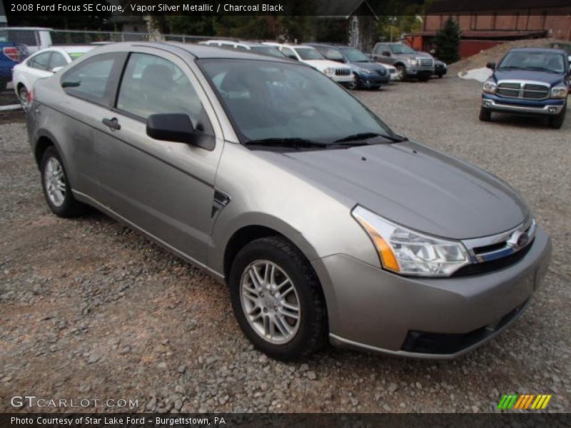 Vapor Silver Metallic / Charcoal Black 2008 Ford Focus SE Coupe