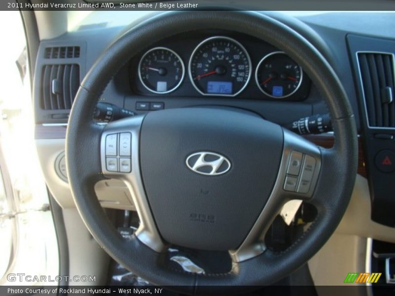Stone White / Beige Leather 2011 Hyundai Veracruz Limited AWD