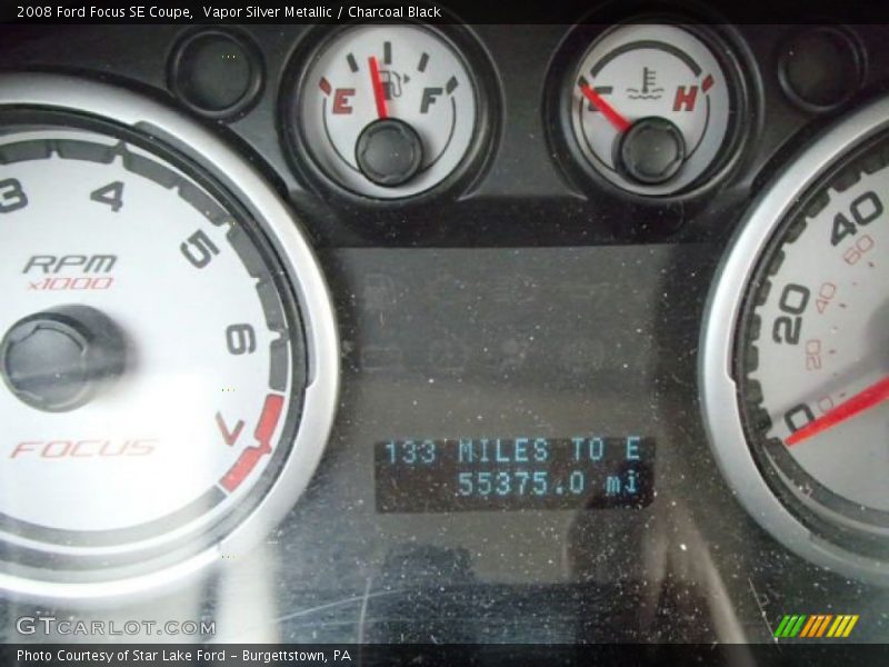 Vapor Silver Metallic / Charcoal Black 2008 Ford Focus SE Coupe