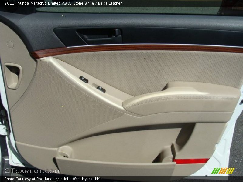 Stone White / Beige Leather 2011 Hyundai Veracruz Limited AWD