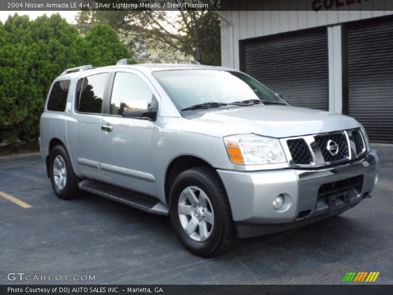 Silver Lightning Metallic / Steel/Titanium 2004 Nissan Armada LE 4x4