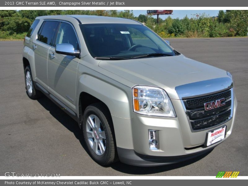 Champagne Silver Metallic / Jet Black 2013 GMC Terrain SLE AWD