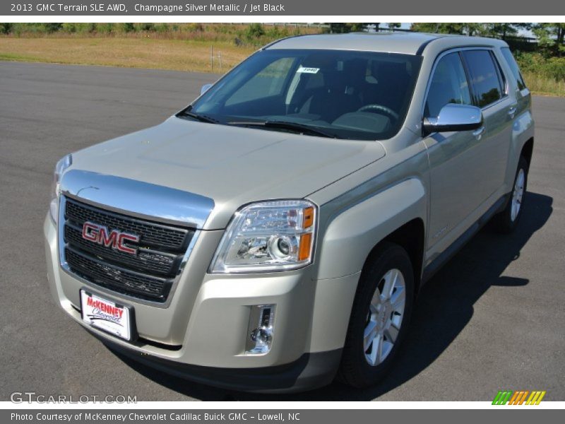 Champagne Silver Metallic / Jet Black 2013 GMC Terrain SLE AWD