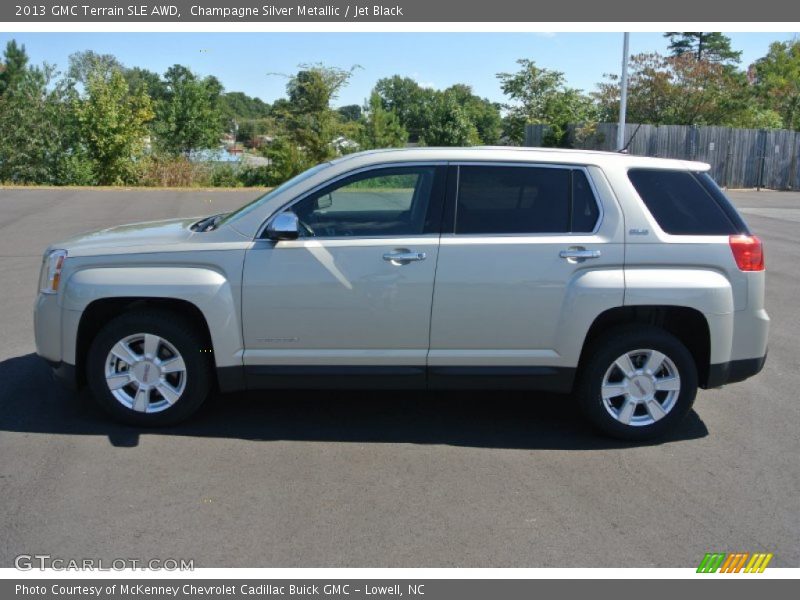 Champagne Silver Metallic / Jet Black 2013 GMC Terrain SLE AWD