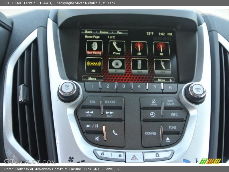 Champagne Silver Metallic / Jet Black 2013 GMC Terrain SLE AWD