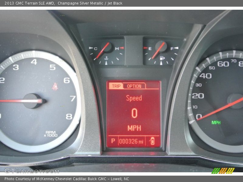 Champagne Silver Metallic / Jet Black 2013 GMC Terrain SLE AWD