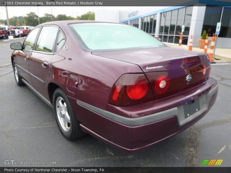 Berry Red Metallic / Medium Gray 2003 Chevrolet Impala