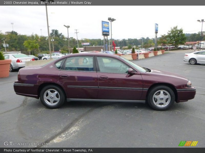 Berry Red Metallic / Medium Gray 2003 Chevrolet Impala