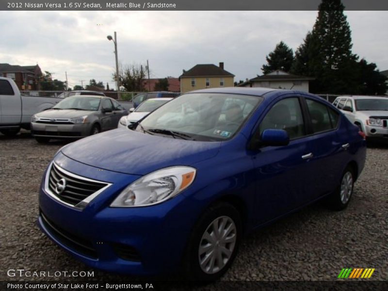Metallic Blue / Sandstone 2012 Nissan Versa 1.6 SV Sedan