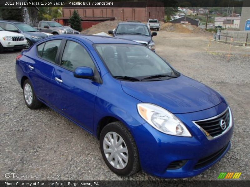 Metallic Blue / Sandstone 2012 Nissan Versa 1.6 SV Sedan