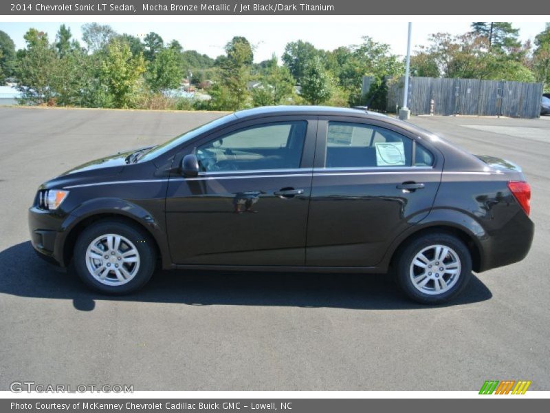Mocha Bronze Metallic / Jet Black/Dark Titanium 2014 Chevrolet Sonic LT Sedan
