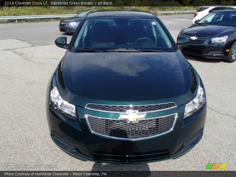 Rainforest Green Metallic / Jet Black 2014 Chevrolet Cruze LT