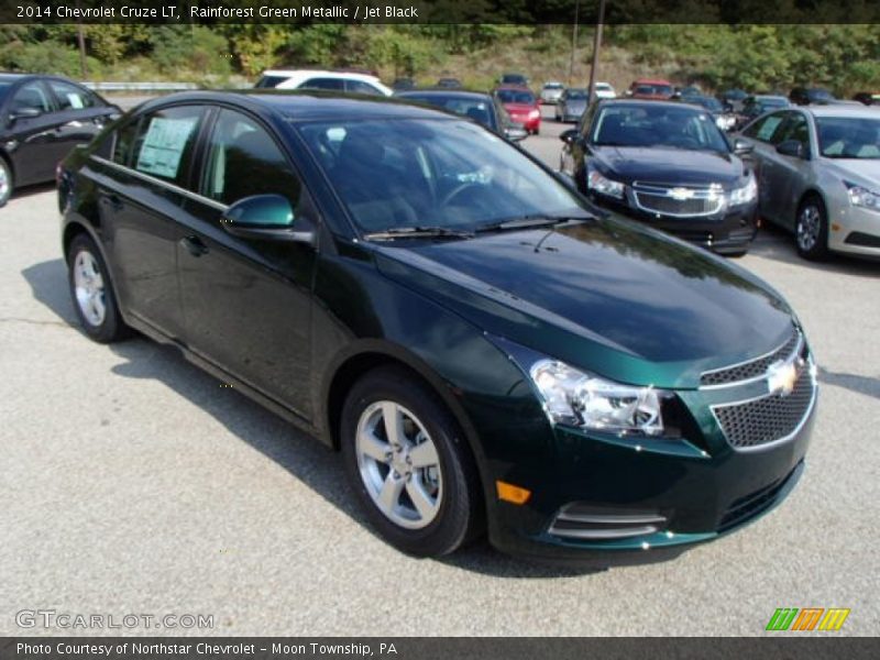 Rainforest Green Metallic / Jet Black 2014 Chevrolet Cruze LT
