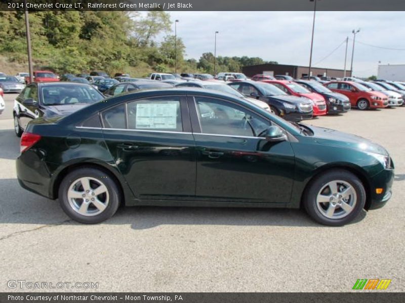 Rainforest Green Metallic / Jet Black 2014 Chevrolet Cruze LT