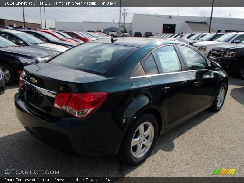Rainforest Green Metallic / Jet Black 2014 Chevrolet Cruze LT
