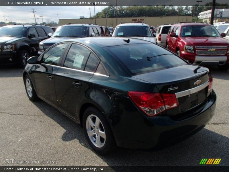 Rainforest Green Metallic / Jet Black 2014 Chevrolet Cruze LT