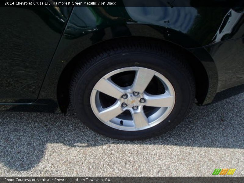 Rainforest Green Metallic / Jet Black 2014 Chevrolet Cruze LT
