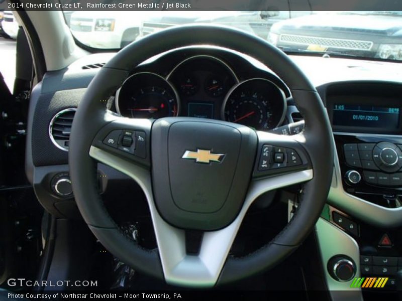 Rainforest Green Metallic / Jet Black 2014 Chevrolet Cruze LT