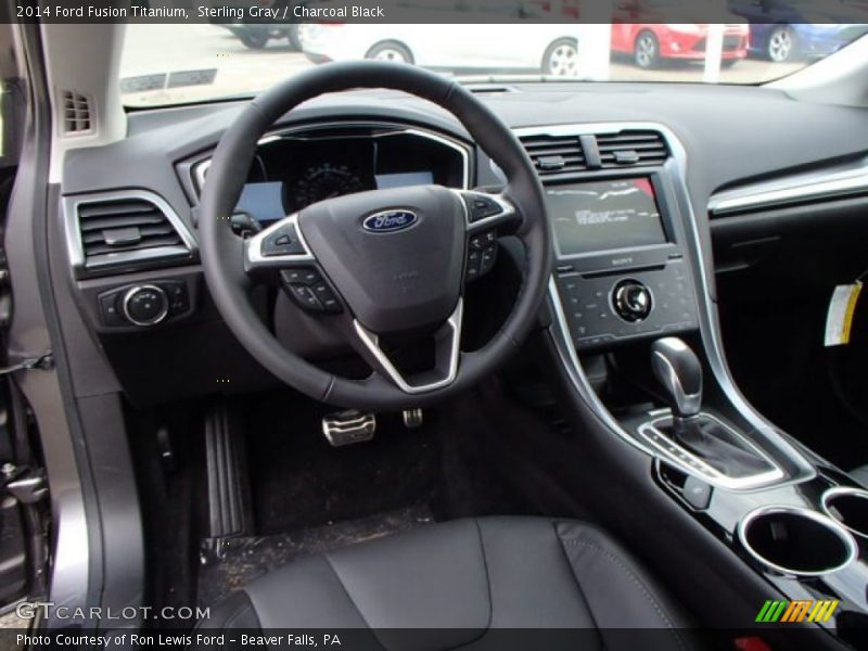 Sterling Gray / Charcoal Black 2014 Ford Fusion Titanium