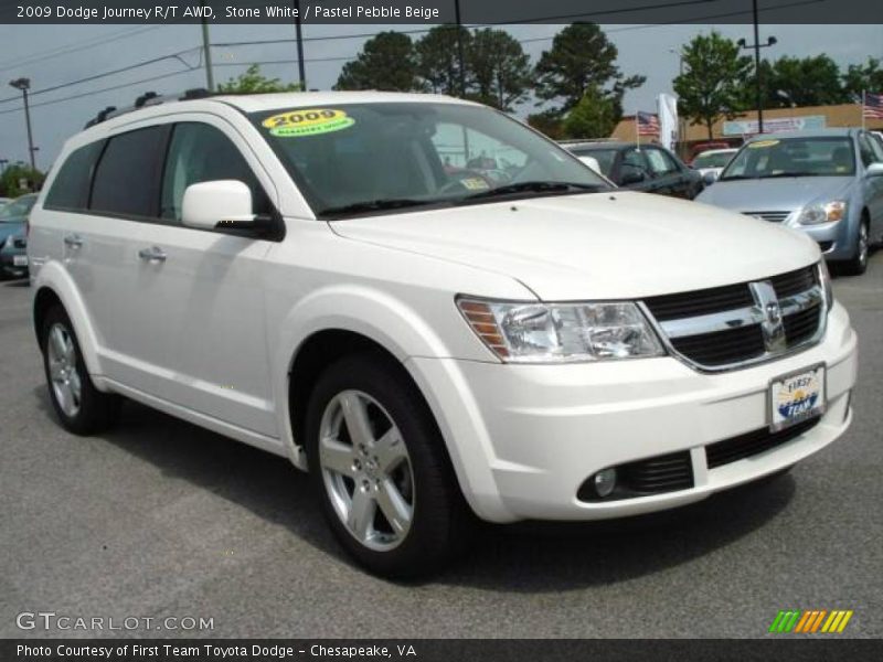 Stone White / Pastel Pebble Beige 2009 Dodge Journey R/T AWD