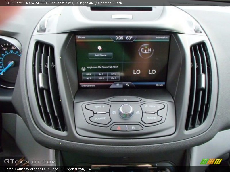 Controls of 2014 Escape SE 2.0L EcoBoost 4WD
