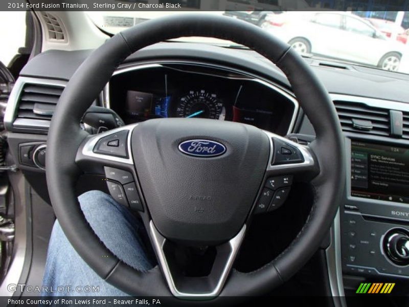 Sterling Gray / Charcoal Black 2014 Ford Fusion Titanium