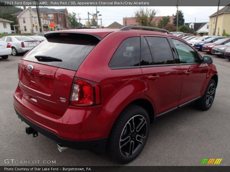Ruby Red / SEL Appearance Charcoal Black/Gray Alcantara 2013 Ford Edge SEL AWD