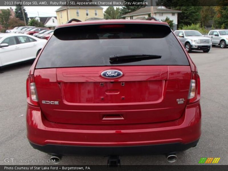 Ruby Red / SEL Appearance Charcoal Black/Gray Alcantara 2013 Ford Edge SEL AWD