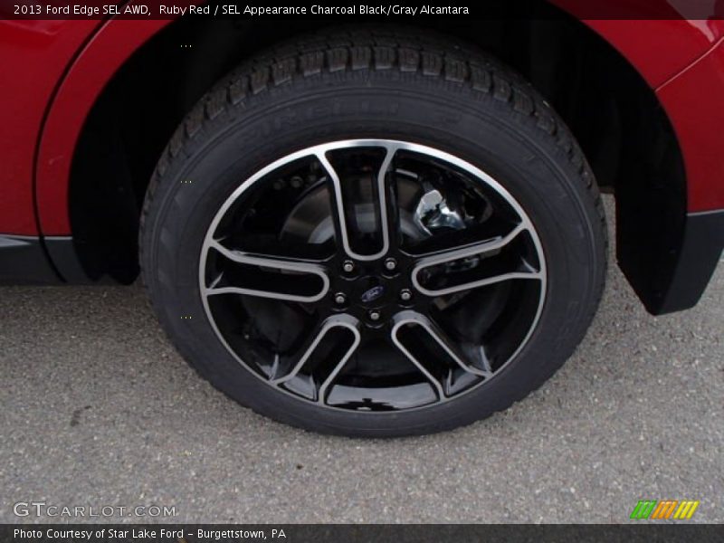 Ruby Red / SEL Appearance Charcoal Black/Gray Alcantara 2013 Ford Edge SEL AWD