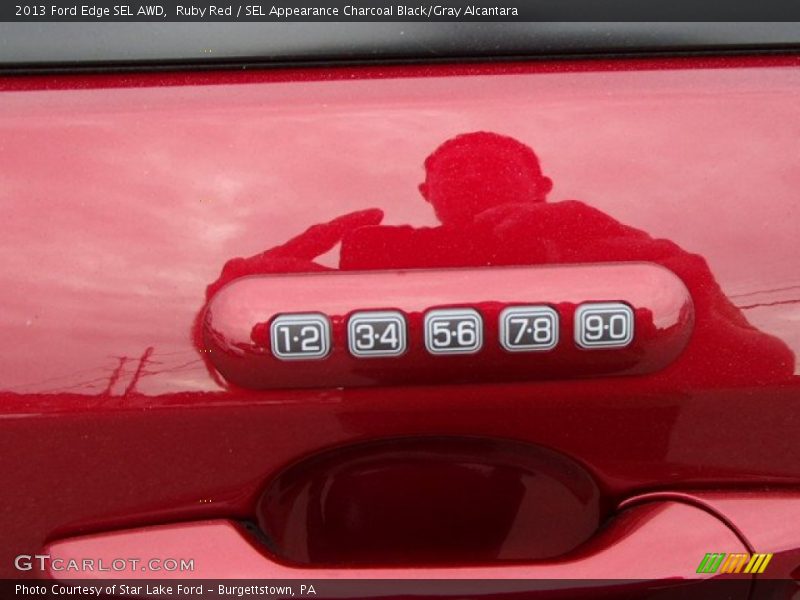 Ruby Red / SEL Appearance Charcoal Black/Gray Alcantara 2013 Ford Edge SEL AWD