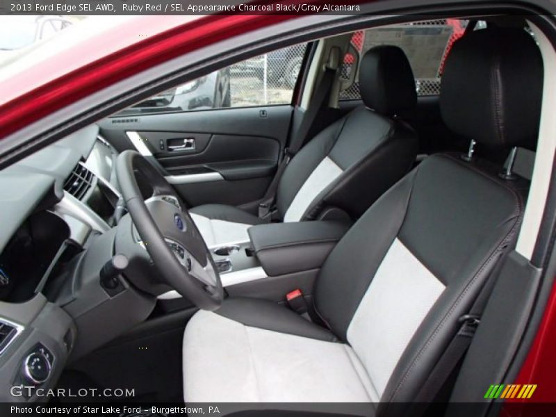 Ruby Red / SEL Appearance Charcoal Black/Gray Alcantara 2013 Ford Edge SEL AWD