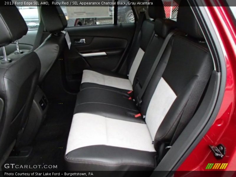 Ruby Red / SEL Appearance Charcoal Black/Gray Alcantara 2013 Ford Edge SEL AWD